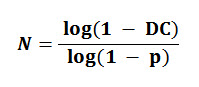 The fundamental probability formula of logarithms can be calculated in scientific software.