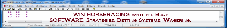 Horse Racing Bet Software, Trifectas, Exactas, To-Win, Wager.