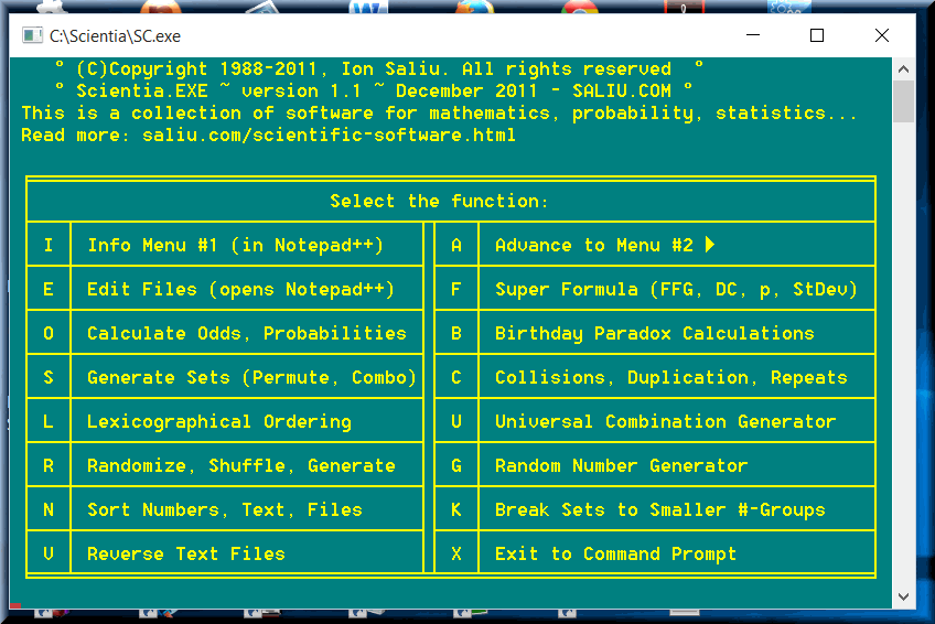 Software for formula of standard deviation, Gauss, normal, binomial, distribution.