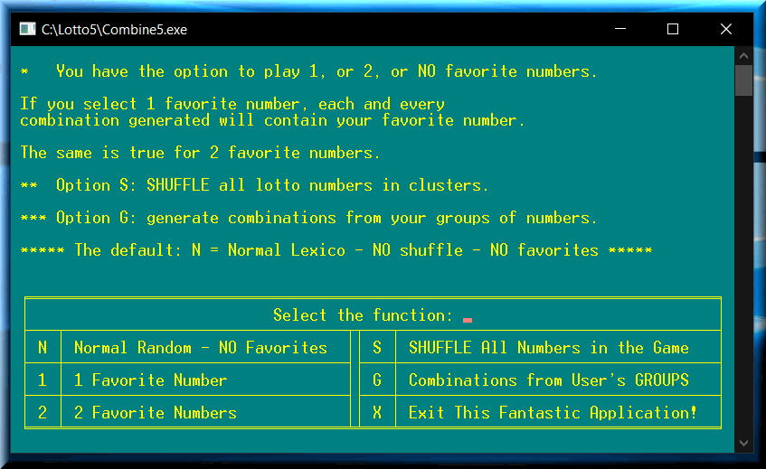 Lotto software of random combinations has multiple options, including shuffling.
