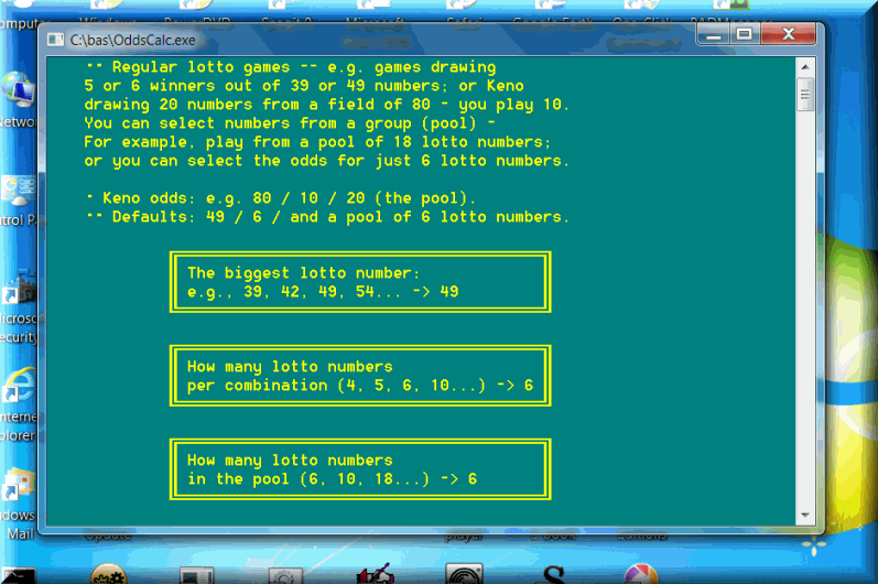 lotto number probability calculator