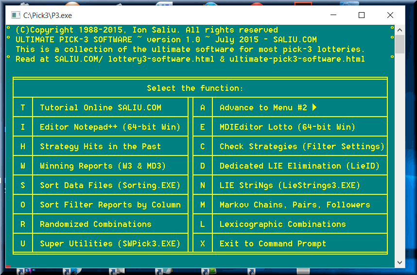 Ultimate represents the pinnacle of all lotto software, including pick lottery games.